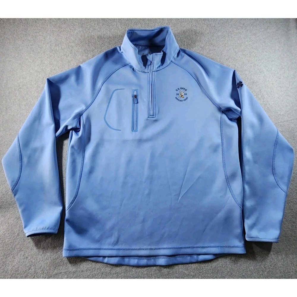 Bobby Jones 2020 U.S. Open Men's Pullover Golf Shirt, Size XL, Blue, Long Sleeve